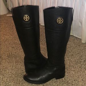 Tory Burch Black Riding Boots